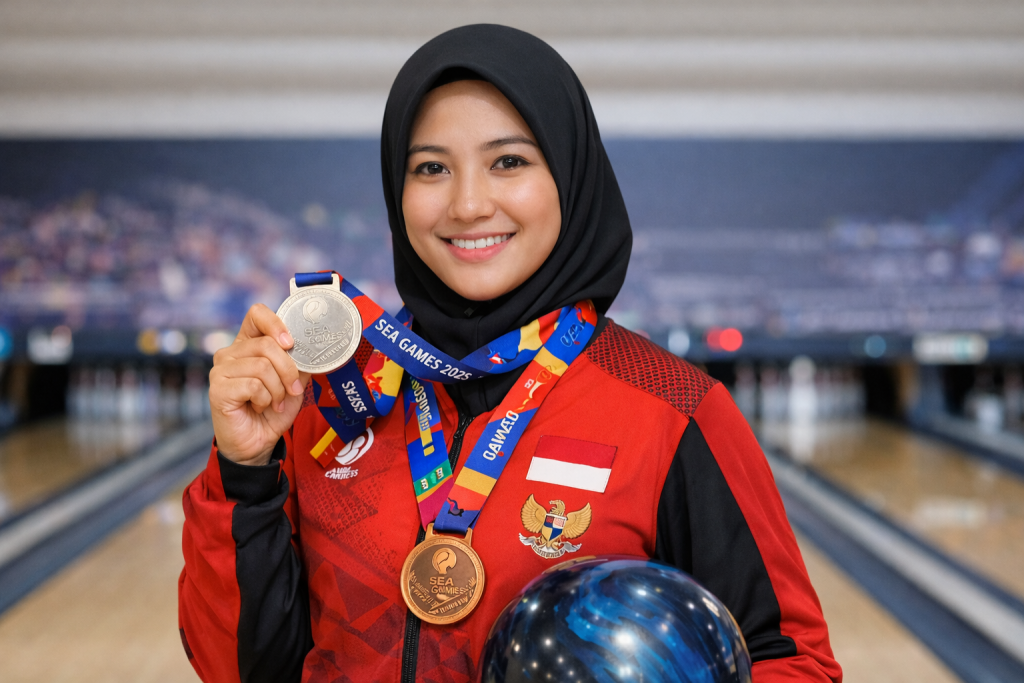 Aldila Indryati atlet bowling Indonesia peraih dua medali SEA Games Thailand 2025