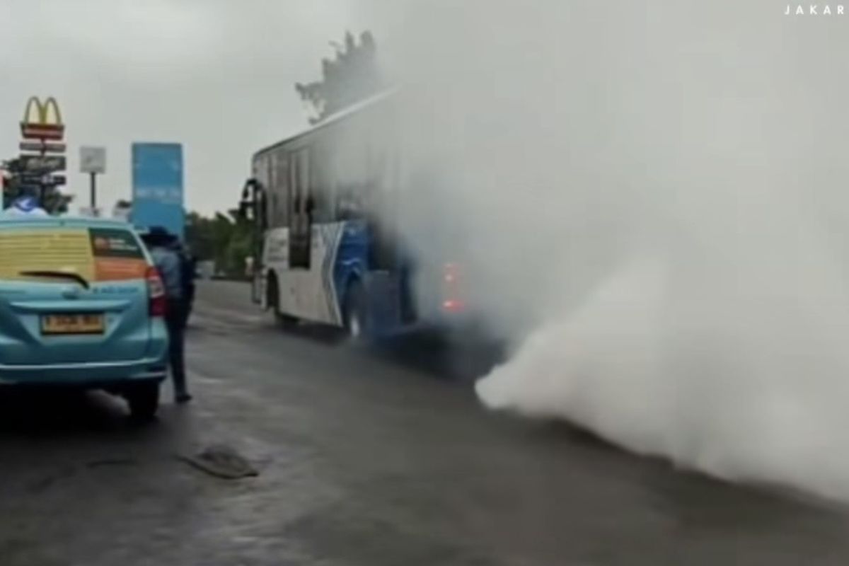 Duduk Perkara Bus Transjakarta Berasap Di Cibubur