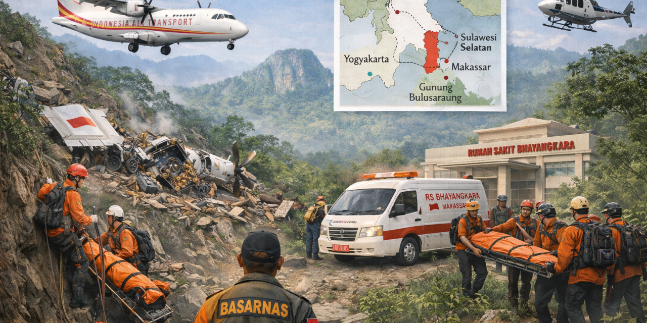 Kronologi Kecelakaan Pesawat ATR 42-500 di Sulawesi Selatan