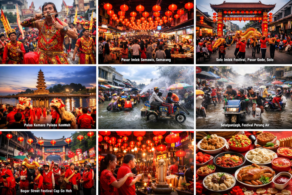 Perayaan Imlek 2026 di Indonesia dengan atraksi budaya dan festival.