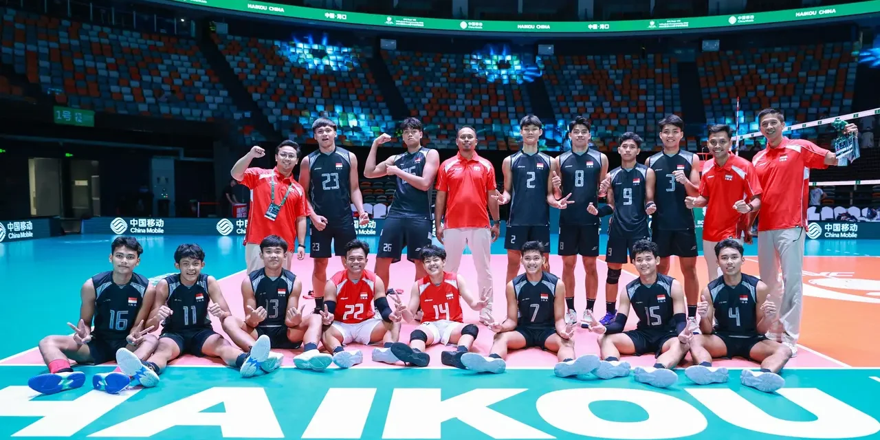 Timnas Voli Indonesia U-18 Raih Kemenangan Perdana atas Hong Kong