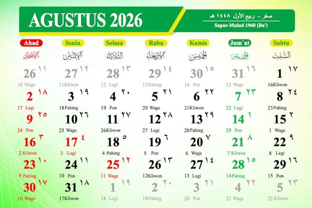 Informasi 18 Agustus 2026 bukan cuti bersama setelah peringatan HUT ke-81 Kemerdekaan RI.