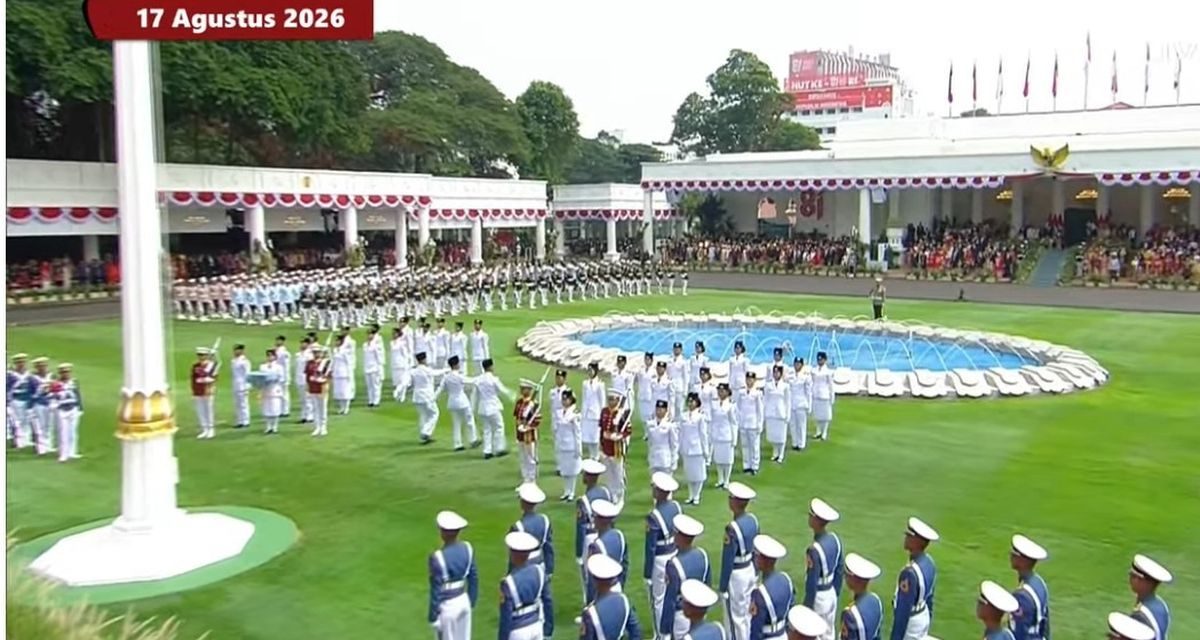 Paskibraka Sukses Kibarkan Merah Putih, Tepuk Tangan Bergema di Istana Merdeka